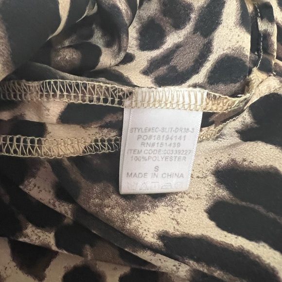 Forever 21 Super Sexy Leopard Maxi Slip‎ Strappy Date Night Dress Size Small - Picture 12 of 15